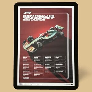2022 FIA Formula 1 World‎ Championship Race Calendar Poster Limited Ed 331/1000